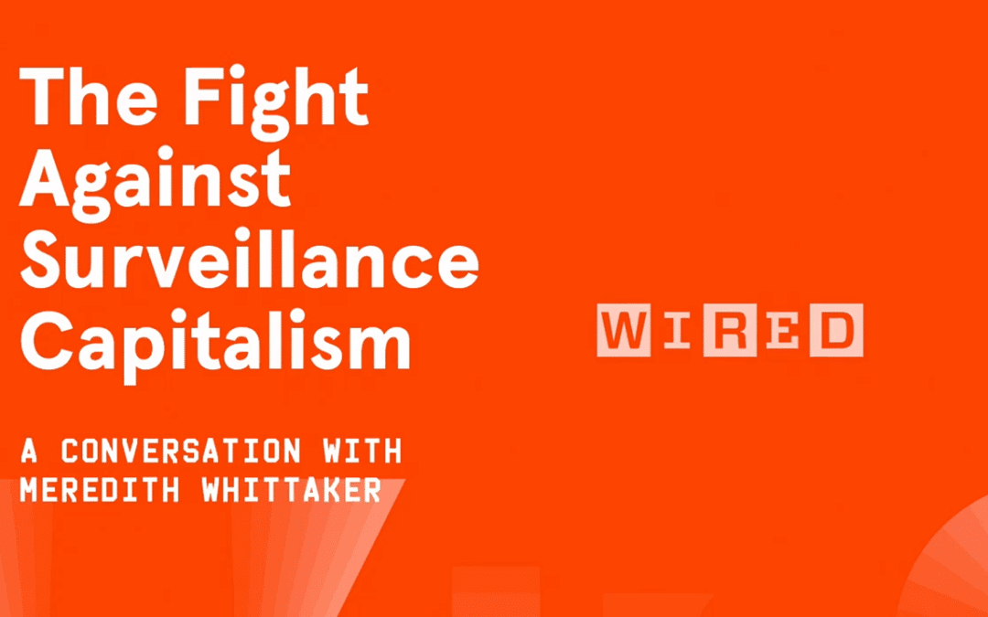 The fight against surveillance capitalism: a conversation with Meredith Whittaker