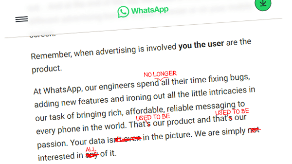 The end of ad-free WhatsApp – Signal stays true to its mission