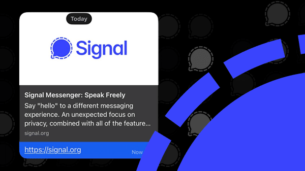 Signal iOS update: bug with forwarding link previews fixed