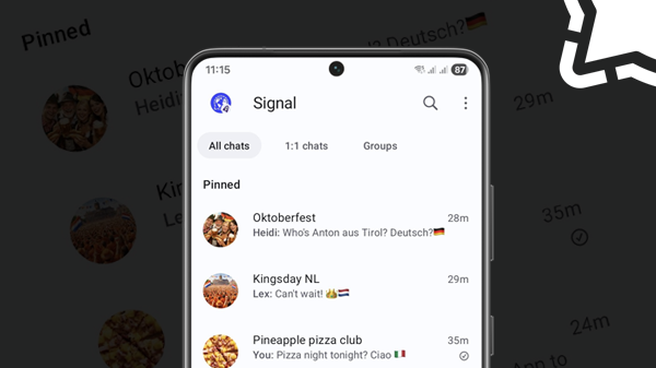 Signal is working on support for pinning more than four chats