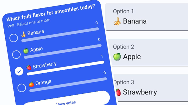 Signal lance les sondages dans les discussions de groupe.
