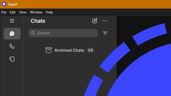 Signal Desktop update: further progress on chat folders