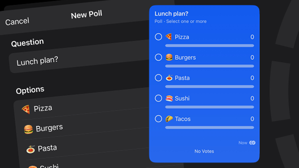 Aperçu exclusif : sondages dans Signal (premières captures d’écran).