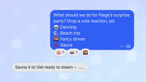 Créer des sondages dans Signal